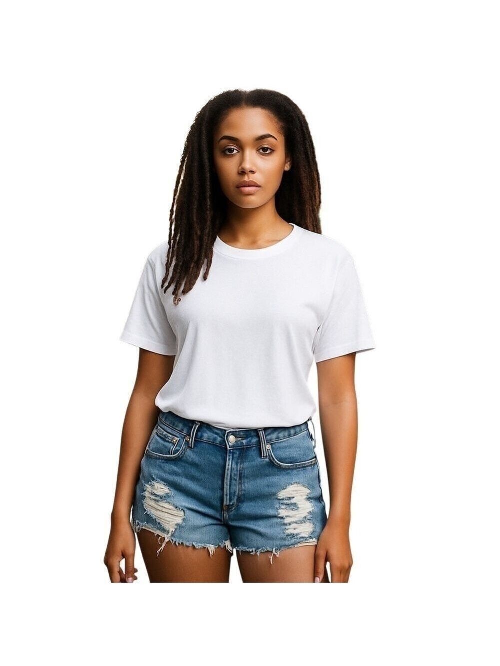 BDG distressed denim mid-rise shorts tomgirl acid wash Size 26W button fly